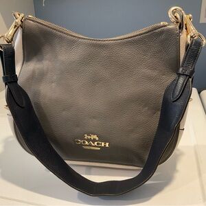 Coach Three -Tone Leather Shoulder Bag
